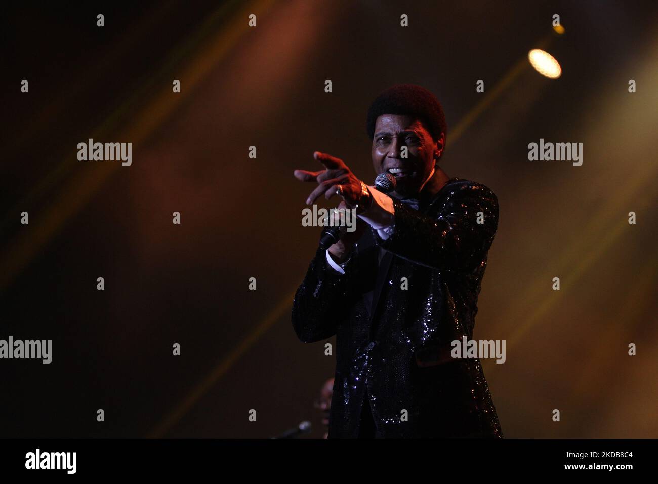 Gruppo vocale americano The Temptations Revue Feat Glenn Leonard suona al Java Jazz Festival 2022 del 17th (Photo by Eddy Purwento/NurPhoto) Foto Stock