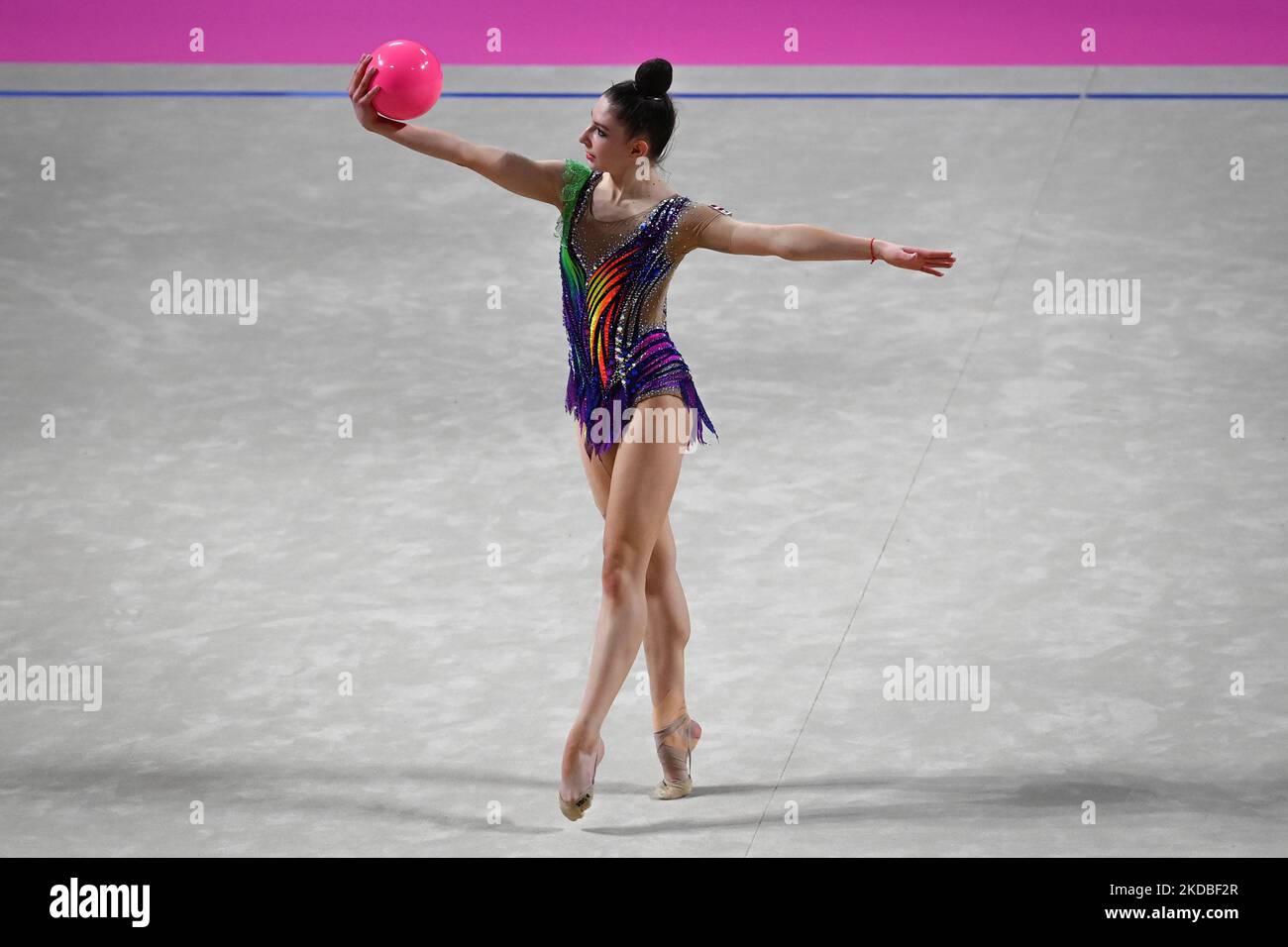 Sostakaite Fausta (LTU) durante la Ginnastica Rhythmic Gymnastics FIG World Cup 2022 il 03 giugno 2022 all'Arena Vitrifrigo di Pesaro (Foto di Gianluca Ricci/LiveMedia/NurPhoto) Foto Stock