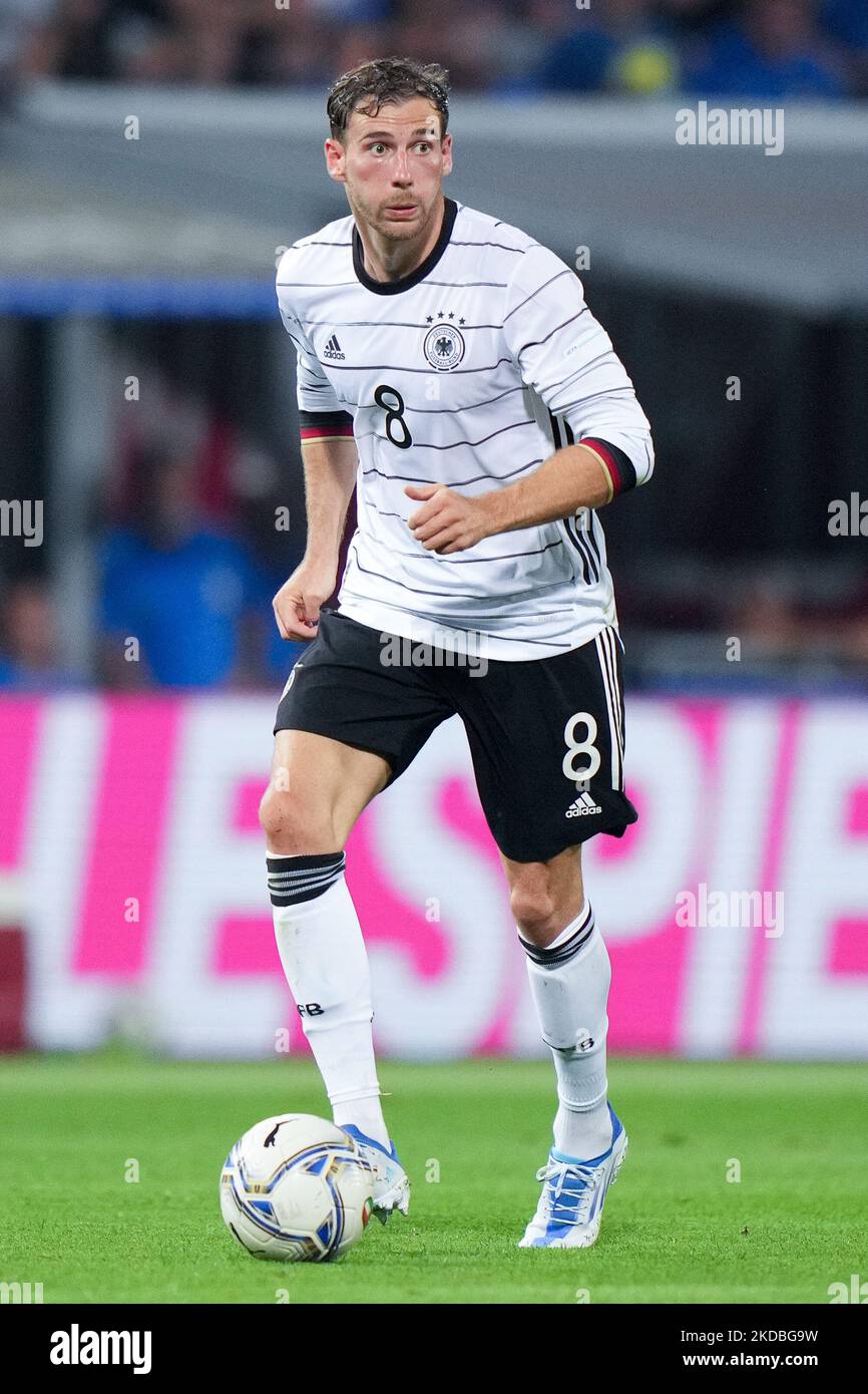 Leon Goretzka di Germania durante la partita della UEFA Nations League tra Italia e Germania allo Stadio Renato Dall'Ara di Bologna, Italia, il 4 giugno 2022. (Foto di Giuseppe Maffia/NurPhoto) Foto Stock