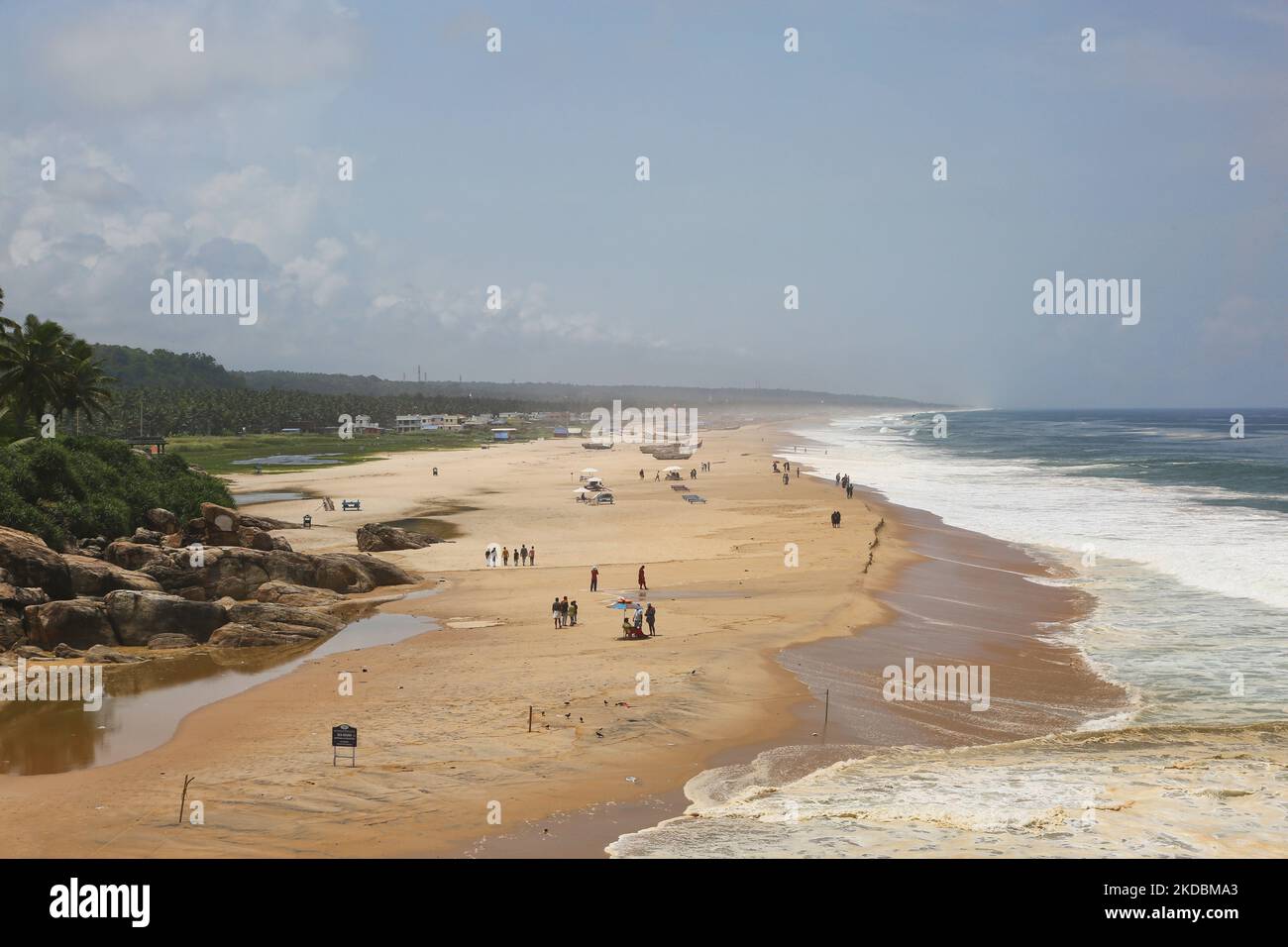 Vizhinjam Beach a Vizhinjam, Thiruvananthapuram (Trivandrum), Kerala, India, il 26 maggio, 2022. (Foto di Creative Touch Imaging Ltd./NurPhoto) Foto Stock