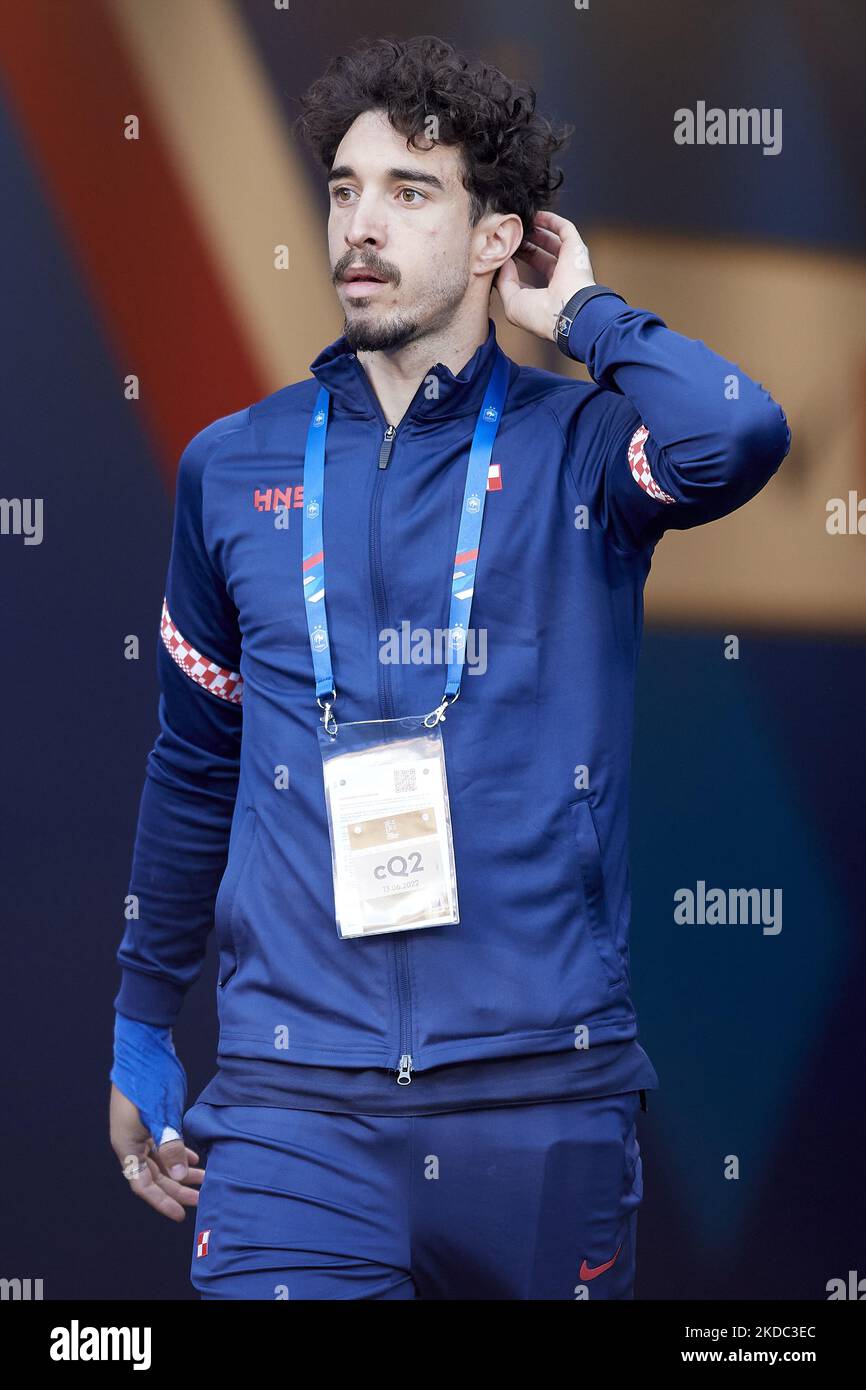Sime Vrsaljko (Atletico de Madrid) della Croazia prima della UEFA Nations League Una partita di Gruppo 1 tra Francia e Croazia allo Stade de France il 13 giugno 2022 a Parigi, Francia. (Foto di Jose Breton/Pics Action/NurPhoto) Foto Stock
