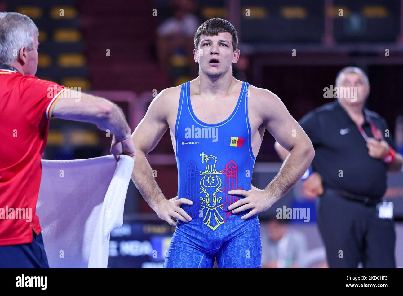 Mihail Bradu (MDA) GR 82kg durante la Wrestling 2022 Ranking Series (day2) il 23 giugno 2022 al Matteo Pellicone di Roma (Foto di Luigi Mariani/LiveMedia/NurPhoto) Foto Stock