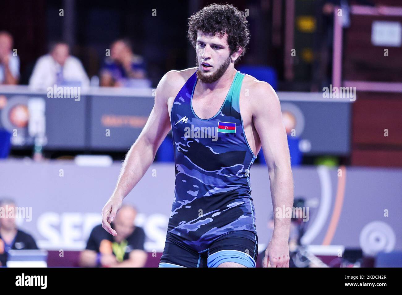 Abubakr Abakarov (AZE) FF 86kg durante la Wrestling 2022 Ranking Series (Day4) il 25 giugno 2022 al Matteo Pellicone di Roma (Foto di Luigi Mariani/LiveMedia/NurPhoto) Foto Stock