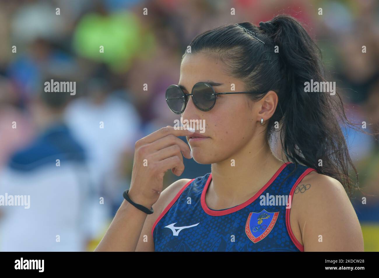 Roberta Bruni vince la pista e il campo assolute a Rieti il 26 giugno 20220. A Rieti, Italia. (Foto di Riccardo Fabi/NurPhoto) Foto Stock