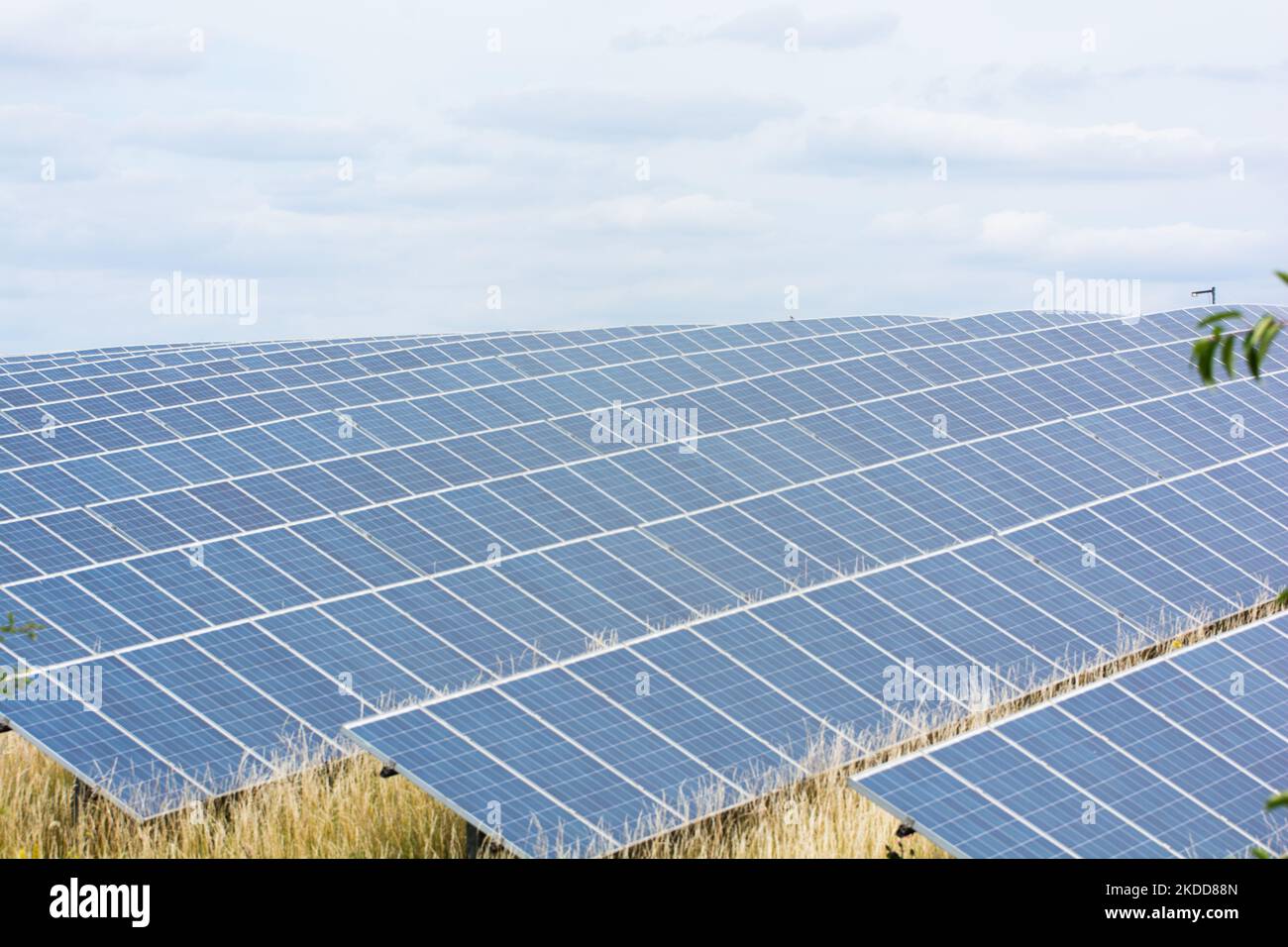Vista generale di Inden Solar Park è visto a Solarpark Inden a Weisweiler, Germania il 6 luglio 2022 (Foto di Ying Tang/NurPhoto) Foto Stock