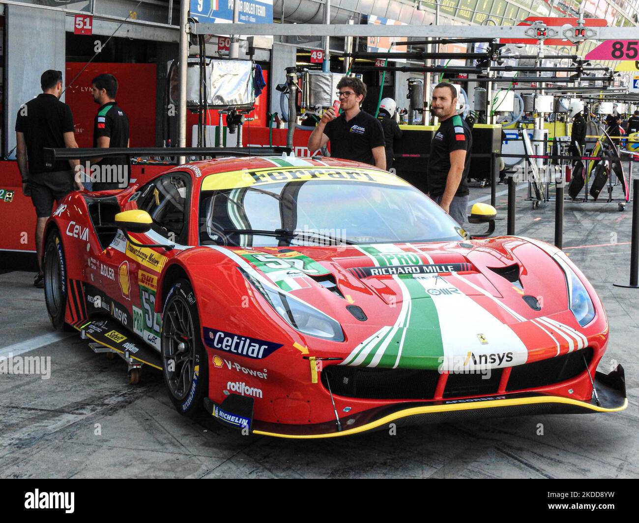 52 AF CORSE ITA M Ferrari 488 GTE EVO Miguel Molina (ESP) P Antonio fuoco (ITA) durante Endurance -WEC, a Monza, Italia, il 07 luglio 2022. (Foto di Alessandro Sala/AvensImages/LiveMedia/NurPhoto) Foto Stock