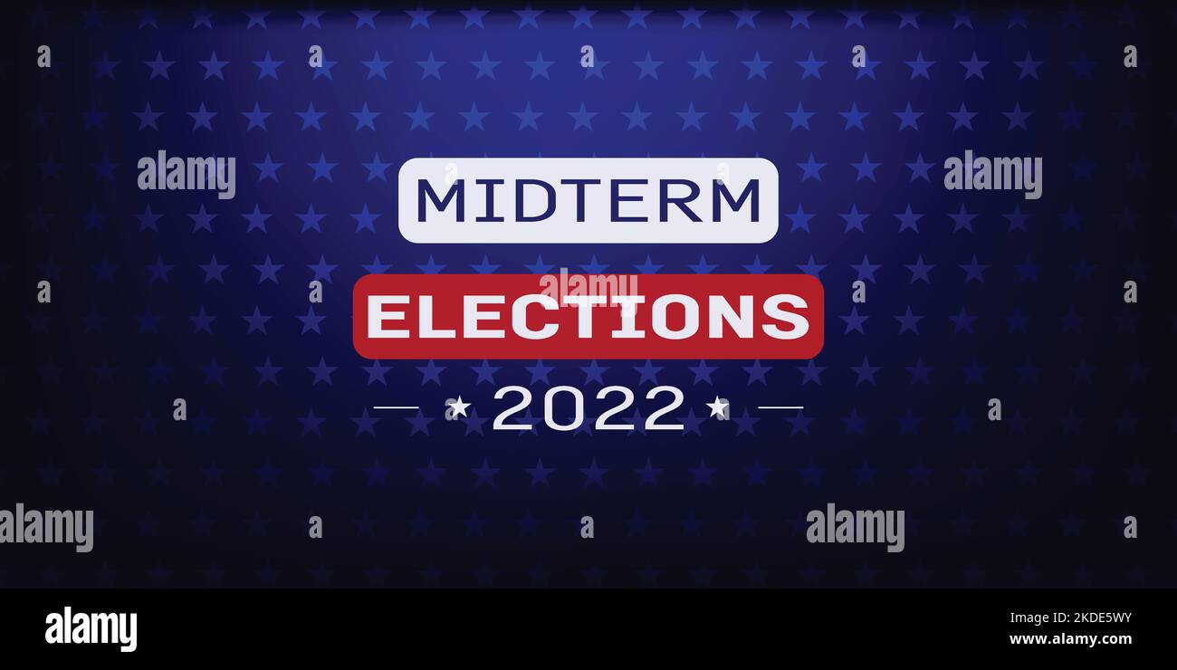 Stati Uniti Midterm elezioni 2022 sfondo astratto con stelle Illustrazione Vettoriale