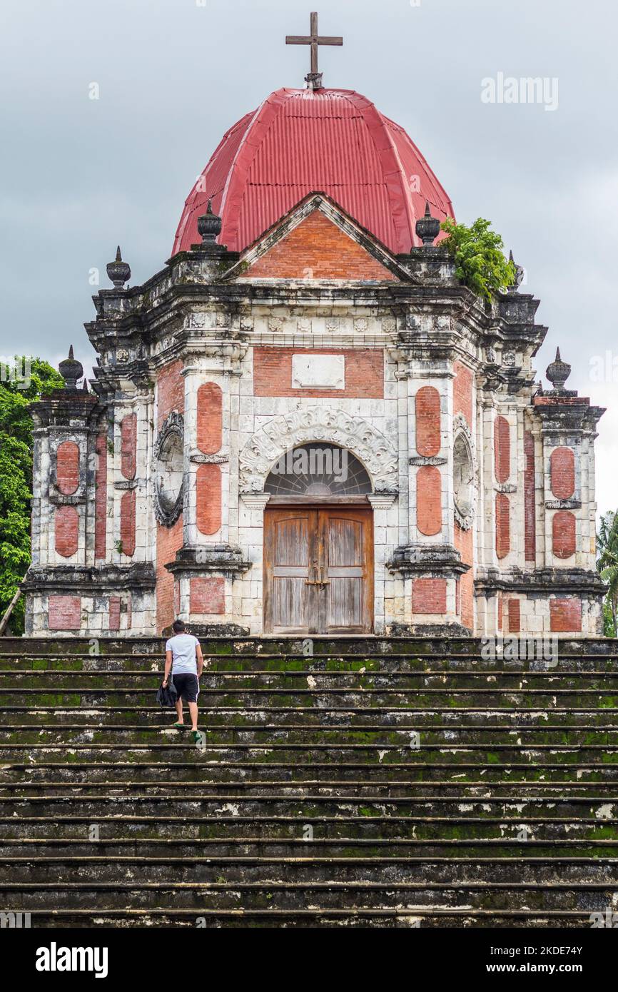 La cappella barocca del cimitero di San Joaquin a Iloilo, Filippine Foto Stock