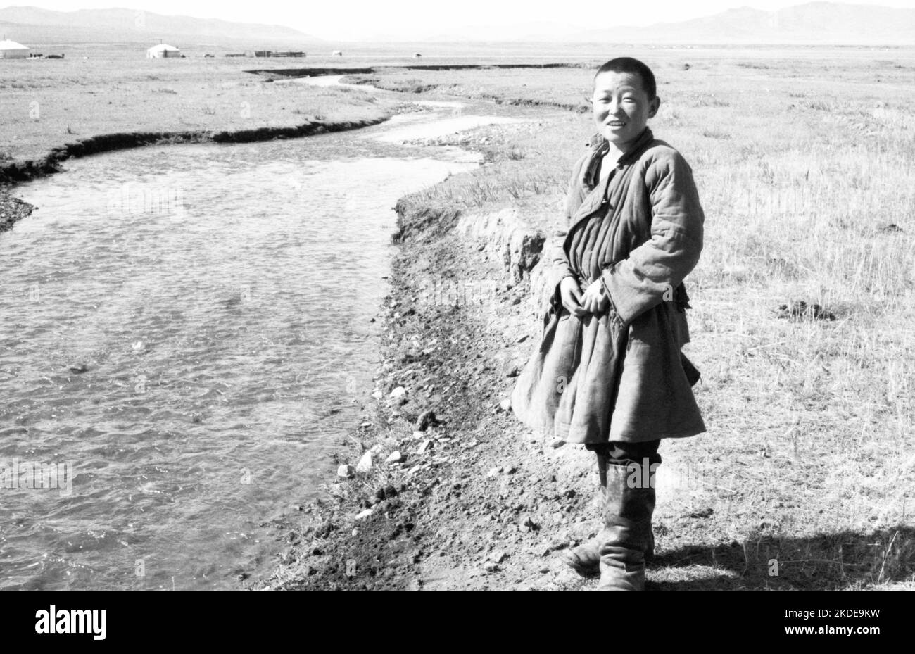 Facce della Mongolia sotto il dominio comunista 1982 mostra questo photo.nomads nella steppa, MNG, Mongolia Foto Stock