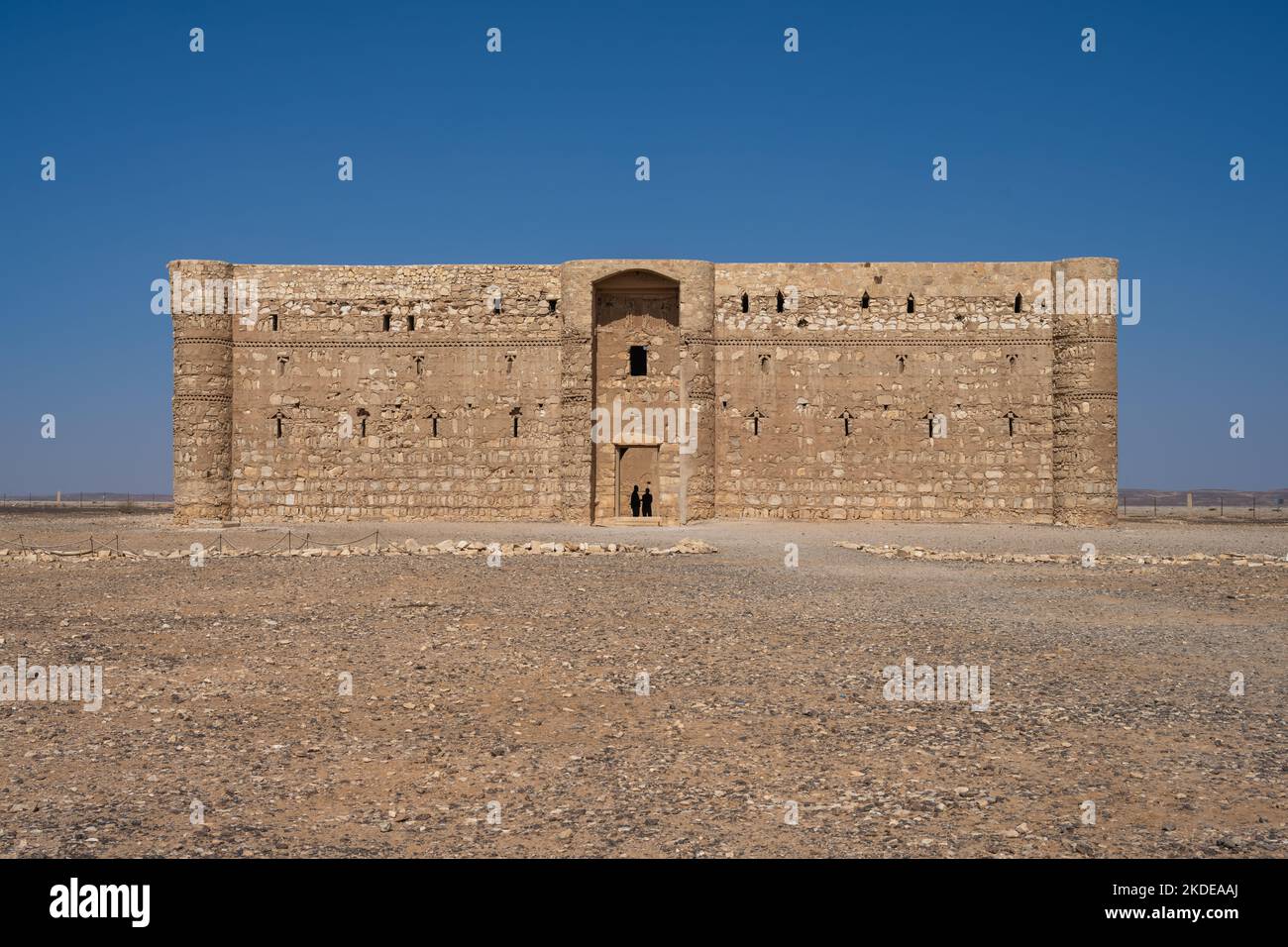 Qasr Kharana, a volte Qasr al-Harrana, Qasr al-Kharanah, Kharaneh o Hraneh Desert Castle in Giordania Foto Stock