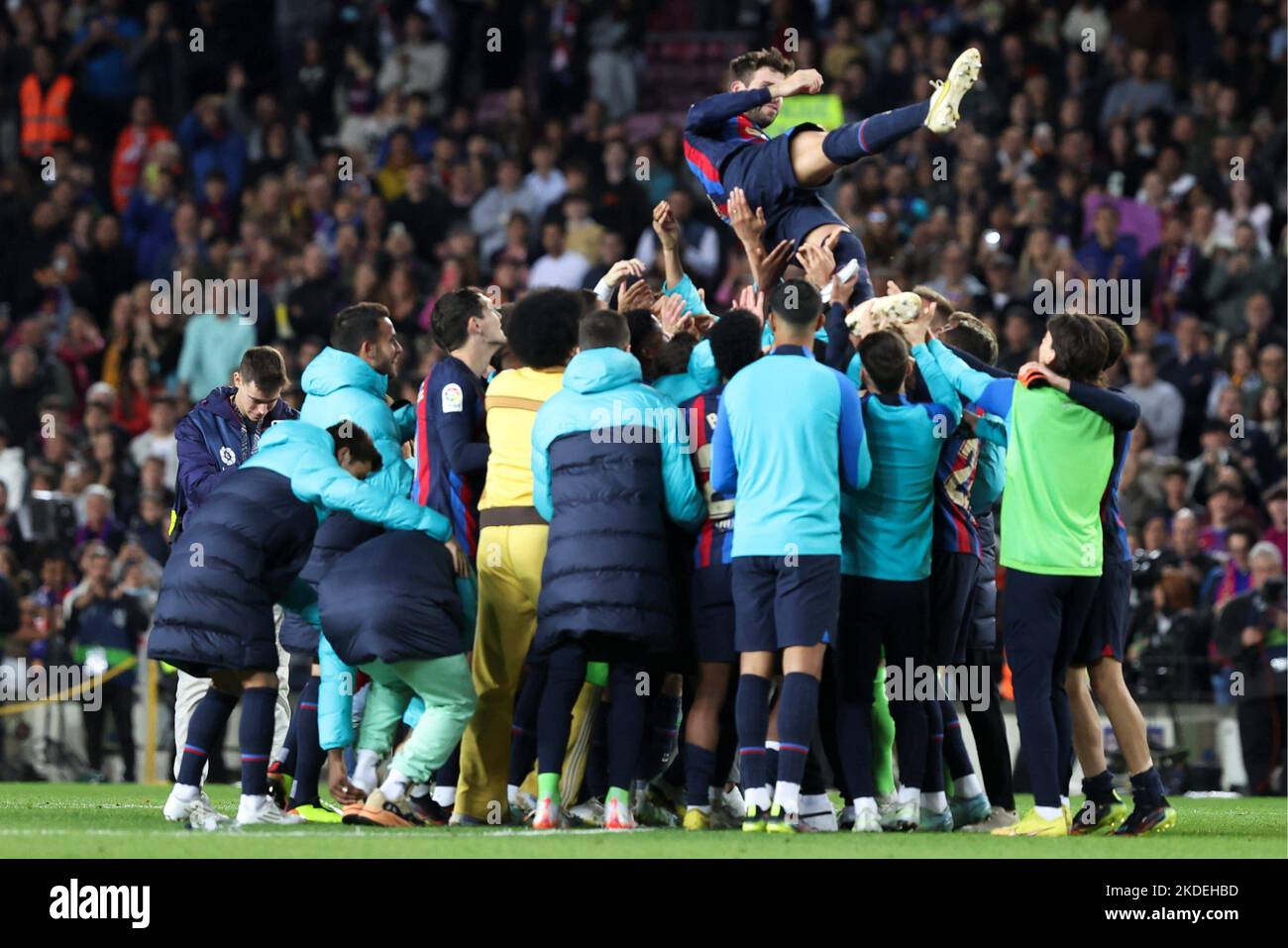 Barcellona, Spagna. 05th Nov 2022. Spagnolo la Liga Santander partita di calcio FC Barcelona vs Almeria allo stadio Camp Nou Barcellona, 05 novembre 2022 Gerard Pique 900/Cordon Press Credit: CORDON PRESS/Alamy Live News Foto Stock