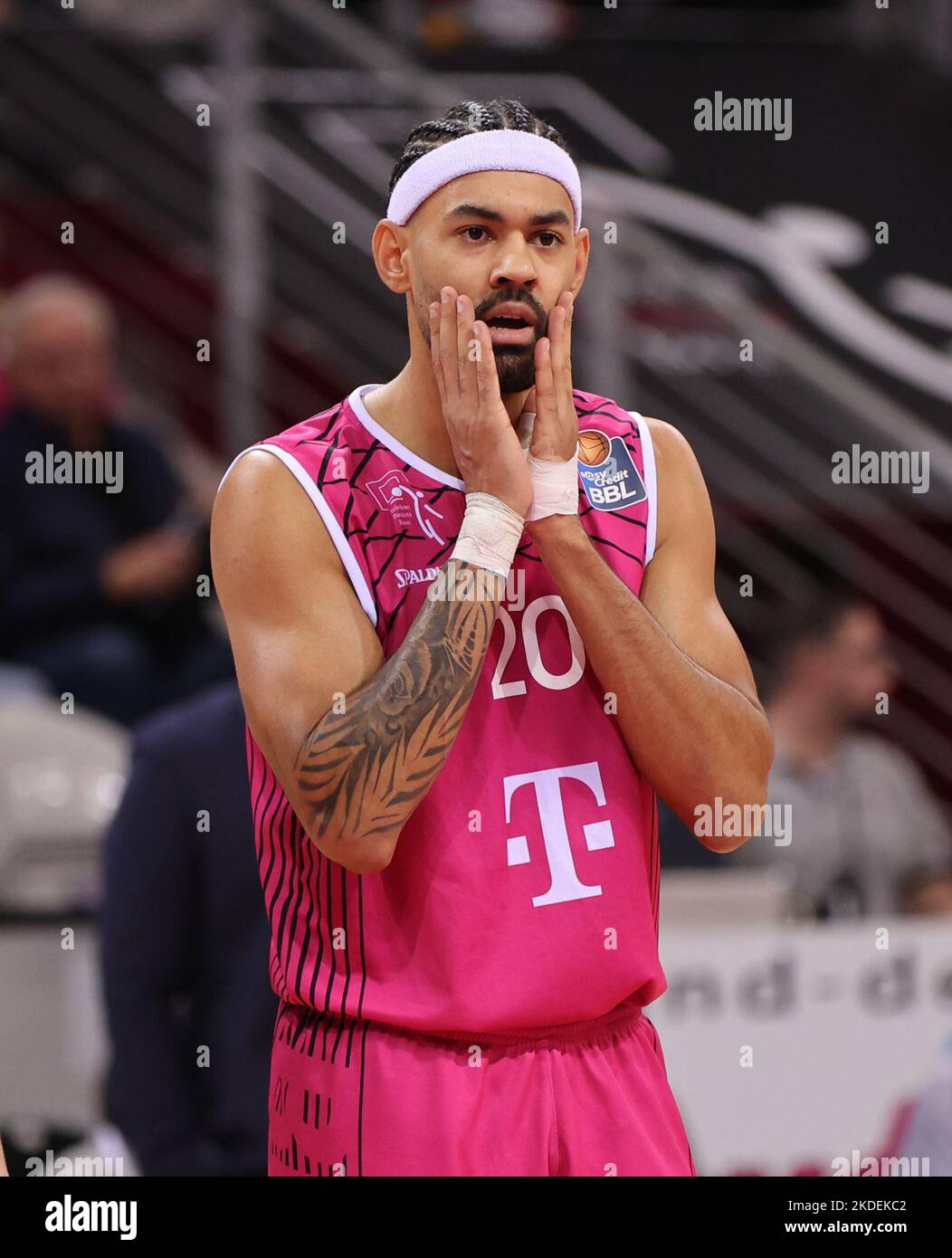 Bonn, Germania. 05th Nov 2022. Basketball Bundesliga Matchday 6, Telekom Basket Bonn - MLP Academy Heidelberg, Jeremy Morgan (Bonn) Credit: Juergen Schwarz/Alamy Live News Foto Stock