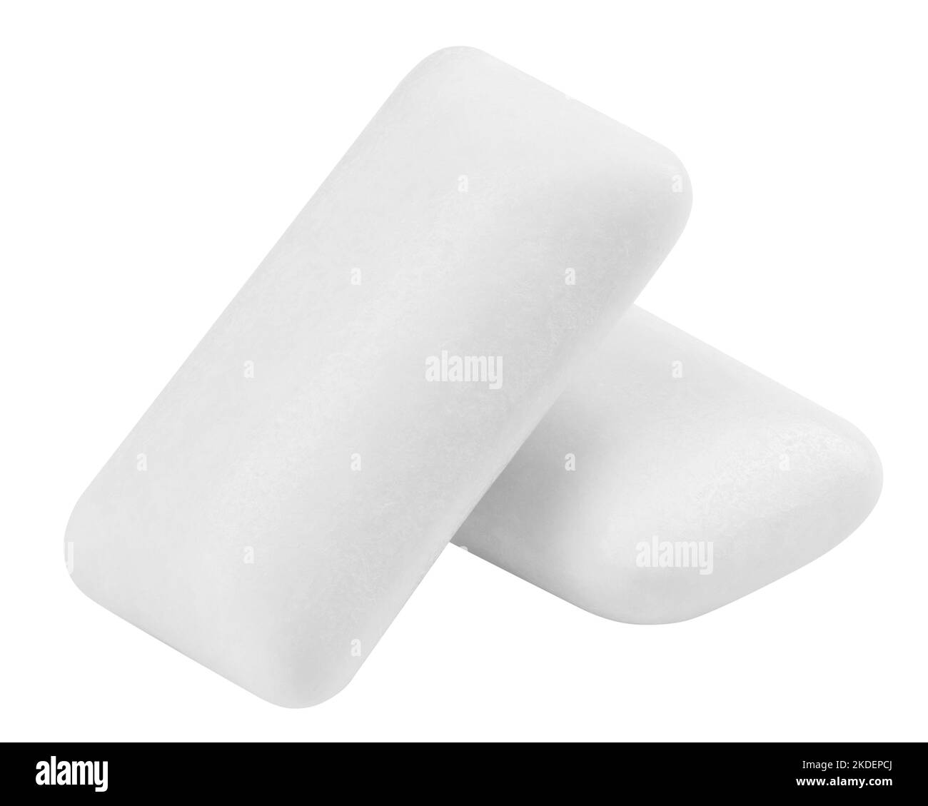 gomma da masticare isolata su sfondo bianco, tracciato di ritaglio, profondità di campo completa Foto Stock