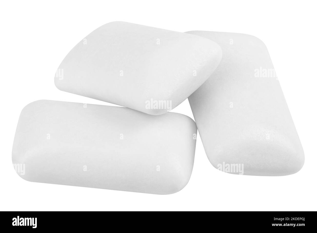 gomma da masticare isolata su sfondo bianco, tracciato di ritaglio, profondità di campo completa Foto Stock