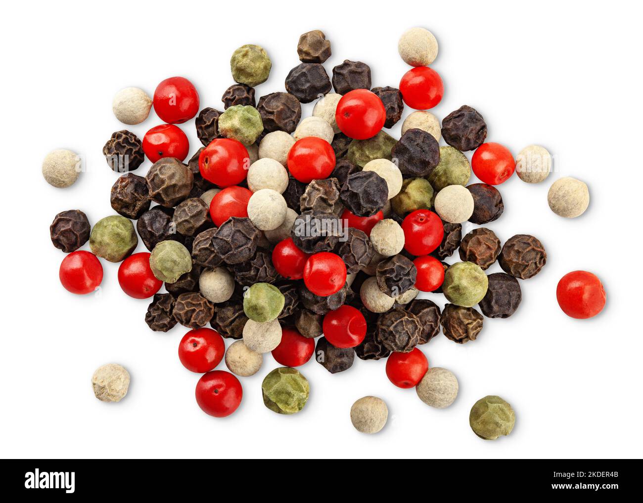 Mix di pepe, tutta la profondità di campo, il tracciato di ritaglio Foto Stock