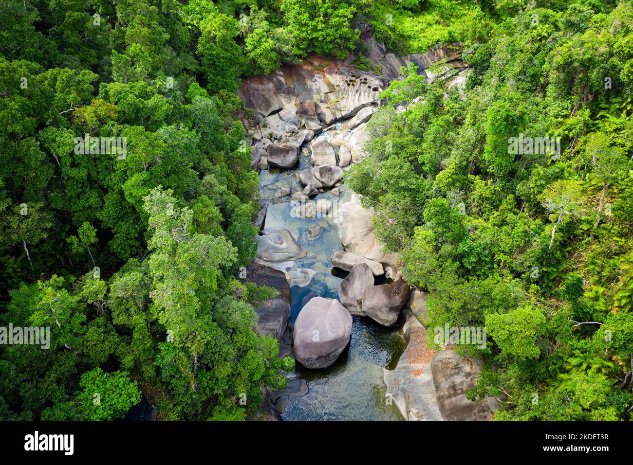 Incredibile gola di Boulders nel Queensland tropicale del Nord. Foto Stock