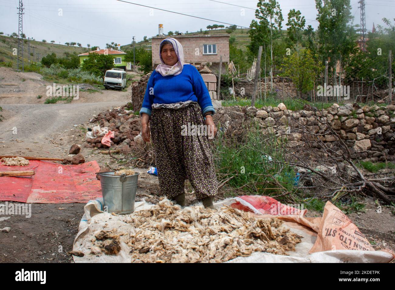 Donna locale residente in Cappadocia Turchia Foto Stock