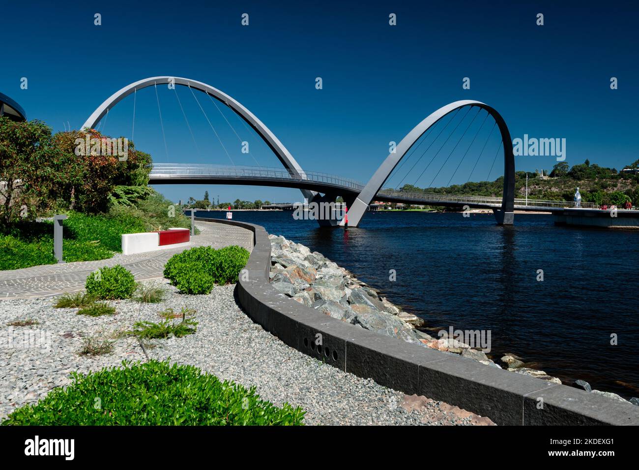 Famoso Ponte Elizabeth Quay a Perth. Foto Stock