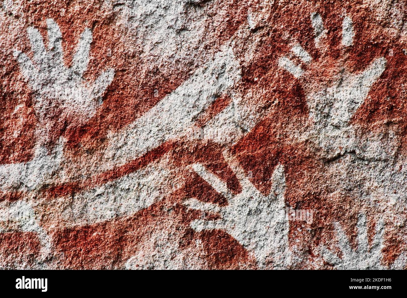 Arte rupestre aborigena nel Parco Nazionale di Carnarvon. Foto Stock