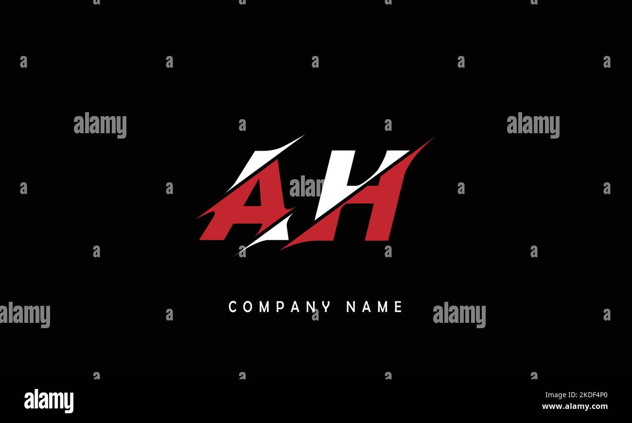 AH, ha Abstract Letters Logo Monogram Illustrazione Vettoriale