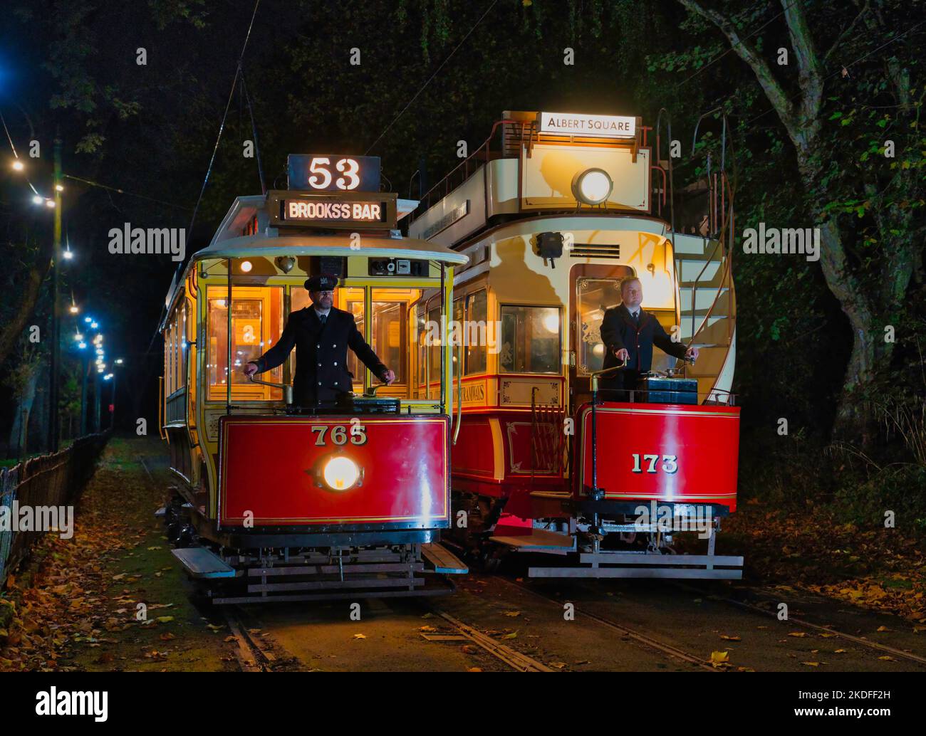 Heaton Park Tramway, Manchester, Regno Unito Foto Stock