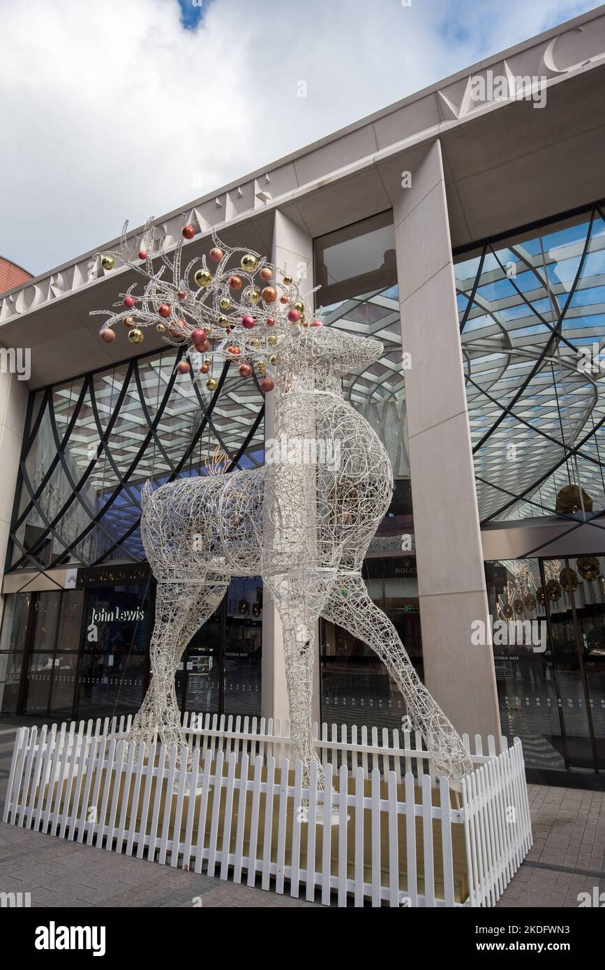 Natale arriva al negozio di punta John Lewis al Victoria Gate di Leeds Foto Stock