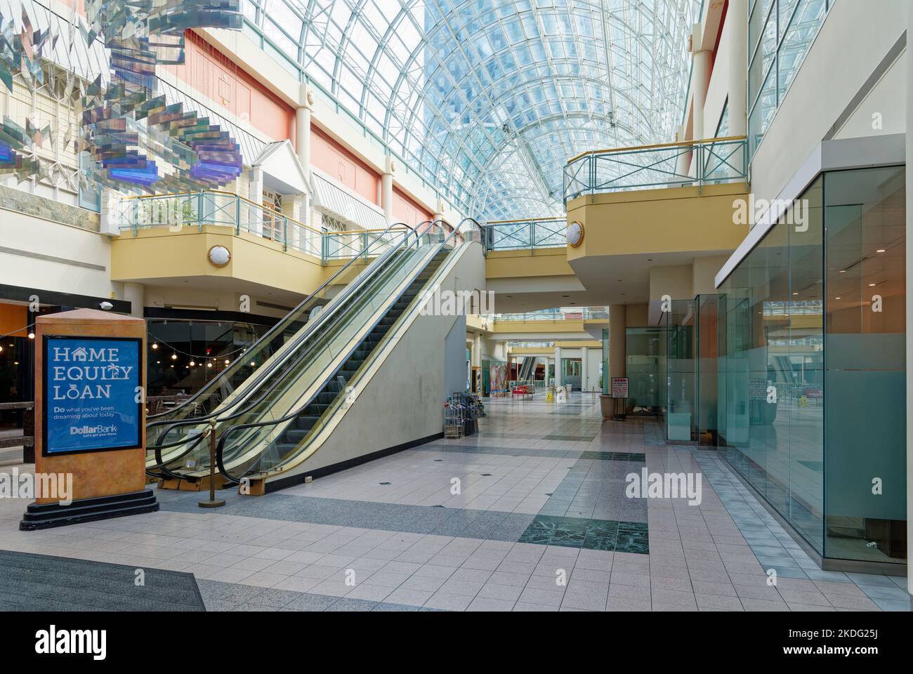 La Galleria di Erieview, vicino a Empty Here, è in fase di ristrutturazione nell'ambito del progetto Cleveland W Hotels. Foto Stock