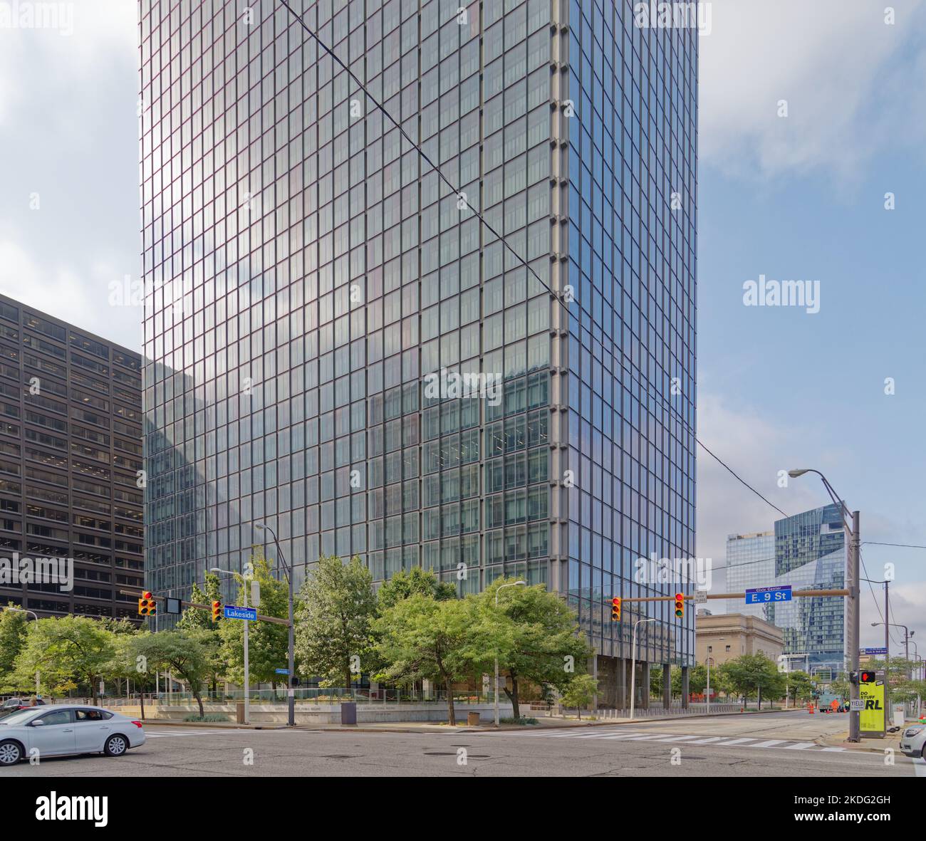 L'edificio federale Anthony J. Celebrezze, eretto nel 1966, ha aggiunto una seconda pelle di vetro isolante nel 2012. Foto Stock