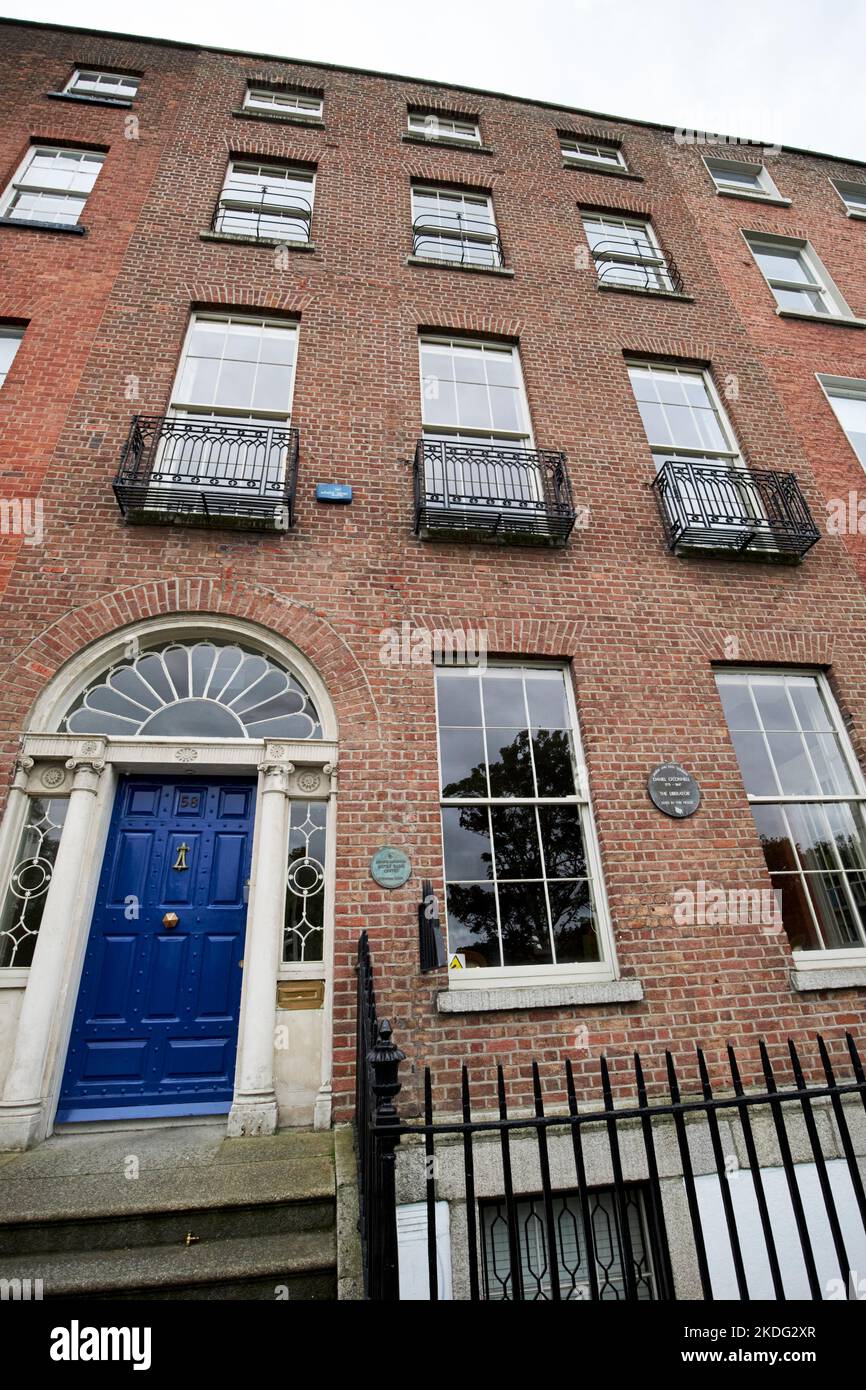 58 piazza merrion la casa oconnell ex casa di daniel oconnell ora parte dell'università di notre dame dublino repubblica d'irlanda Foto Stock