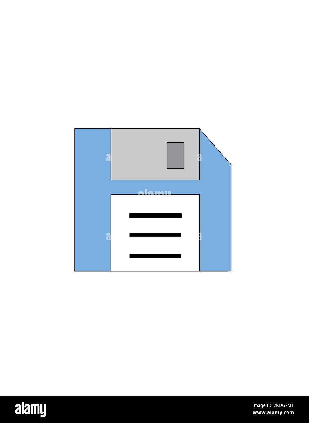 Design lineare delle icone del floppy disk. Icona del contorno del disco floppy pieno. Dischetto. Salva simbolo. Illustrazione del logo. Foto Stock