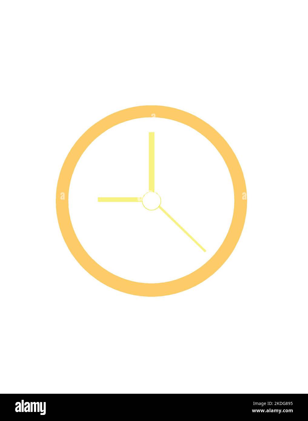 Icona dell'orologio o simbolo del segno isolato del logo. Icona del tempo simbolo del segno isolato Foto Stock
