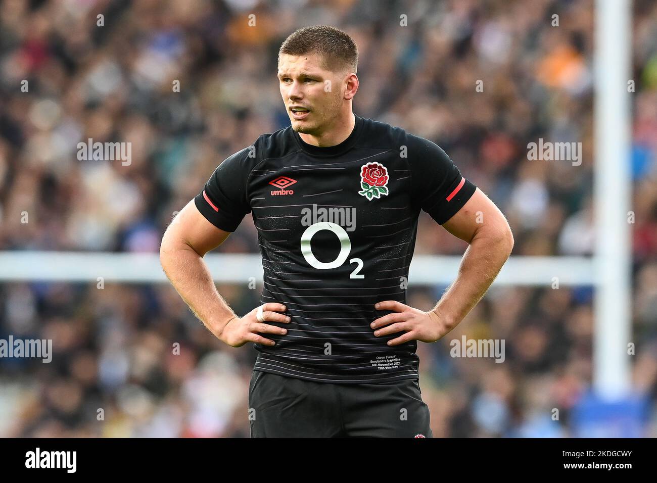 Owen Farrell of England durante la partita internazionale d'autunno Inghilterra vs Argentina al Twickenham Stadium, Twickenham, Regno Unito, 6th novembre 2022 (Photo by Craig Thomas/News Images) Foto Stock