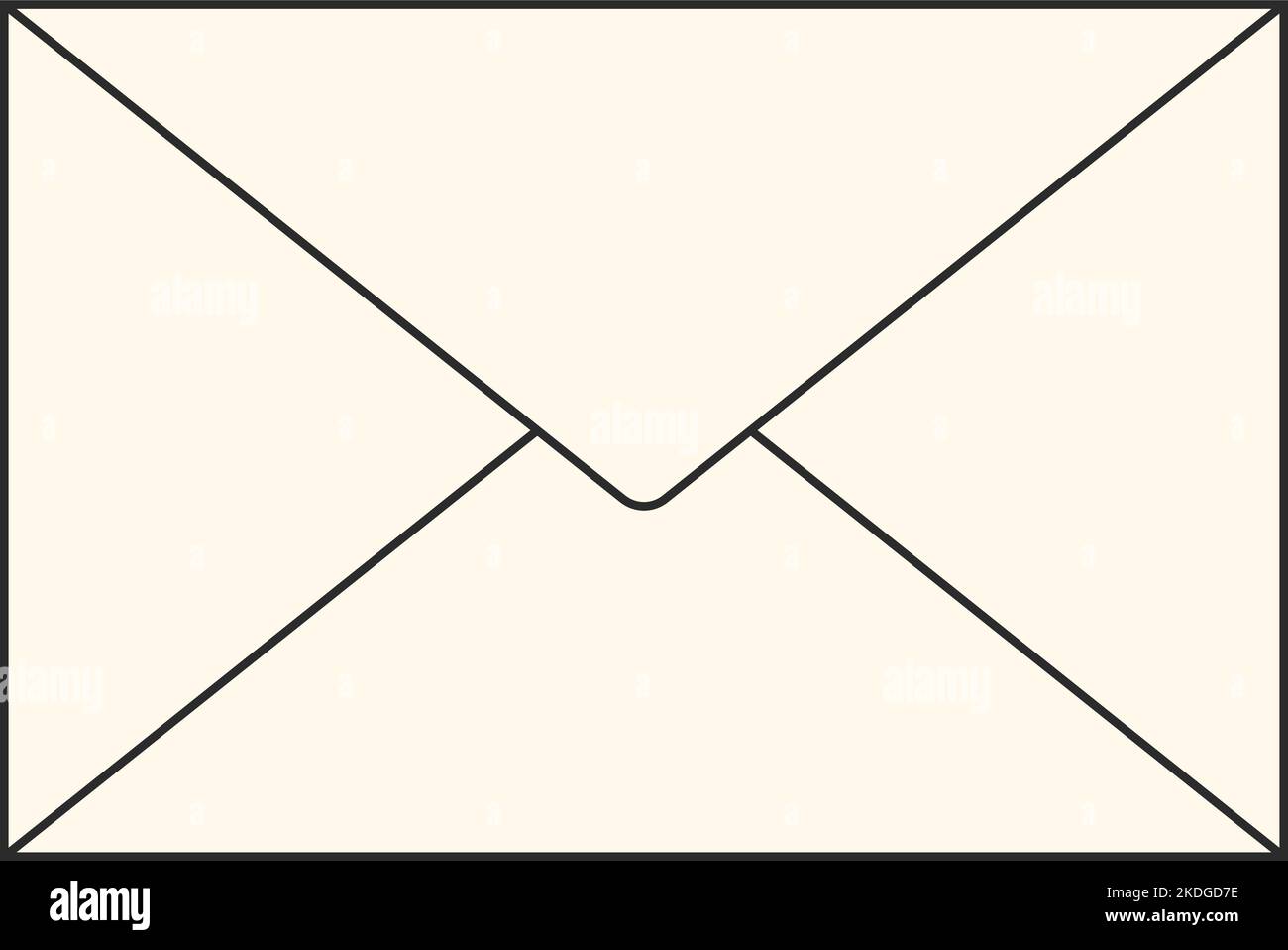 Icona Mail. Inviluppo con linea sottile. Simbolo postale Illustrazione Vettoriale