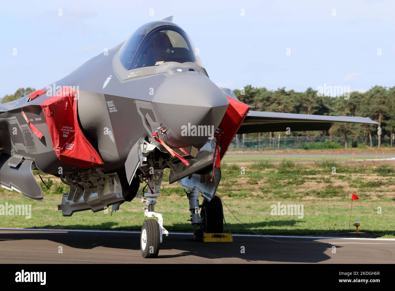 Kleine Brogel, Belgio - 8 SETTEMBRE 2018: L'Aeronautica militare Lockheed Martin F-35 Lightning II presso la base militare Kleine-Brogel, Belgio. Foto Stock