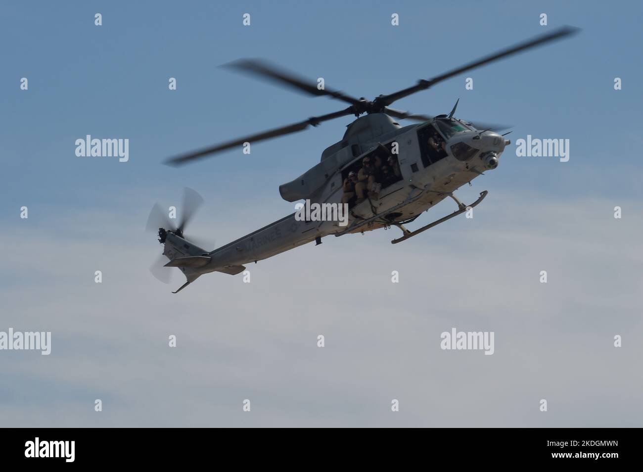 USMC UH-1Y Venom in entrata Foto Stock