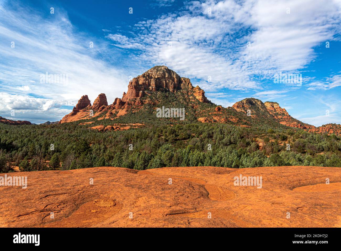 Guardando verso nord dal sottomarino Rock Sedona Arizona Foto Stock