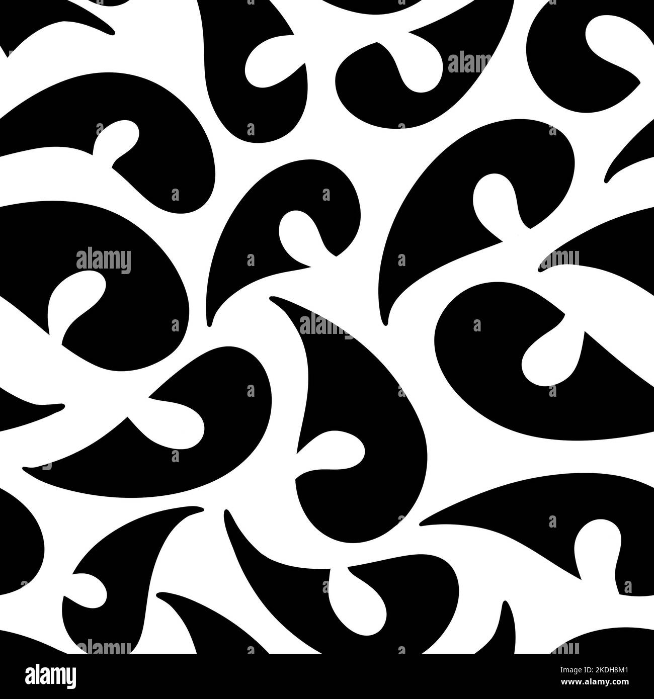 Motivo astratto a goccia d'acqua senza cuciture per l'imballaggio di carta e tessuti e biancheria e per la stampa di abiti per bambini. Illustrazione di alta qualità Foto Stock