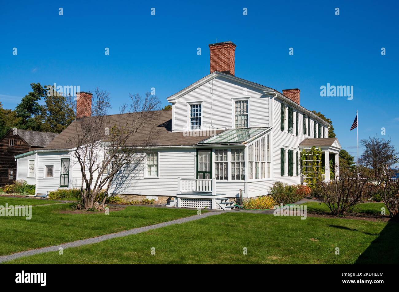 Plattsburgh, NY - 8 ottobre 2022: Museo della casa di Kent-Delord sul lato del lago a Plattsburgh, New York state Foto Stock