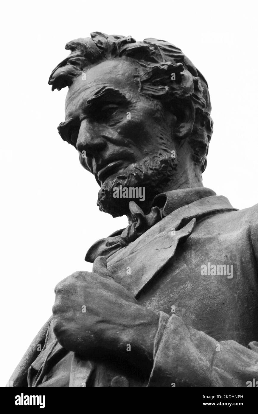 Statua intitolata Lincoln l'uomo - Chicago Foto Stock