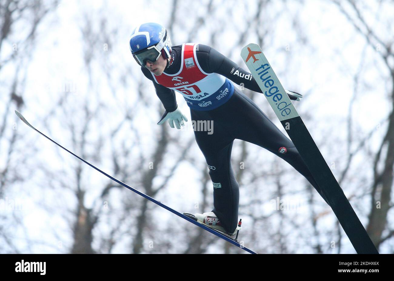 Giovanni Bresadola durante il concorso individuale della FIS Ski Jumping World Cup di Wisla. (Foto di Damian Klamka / SOPA Images/Sipa USA) Foto Stock