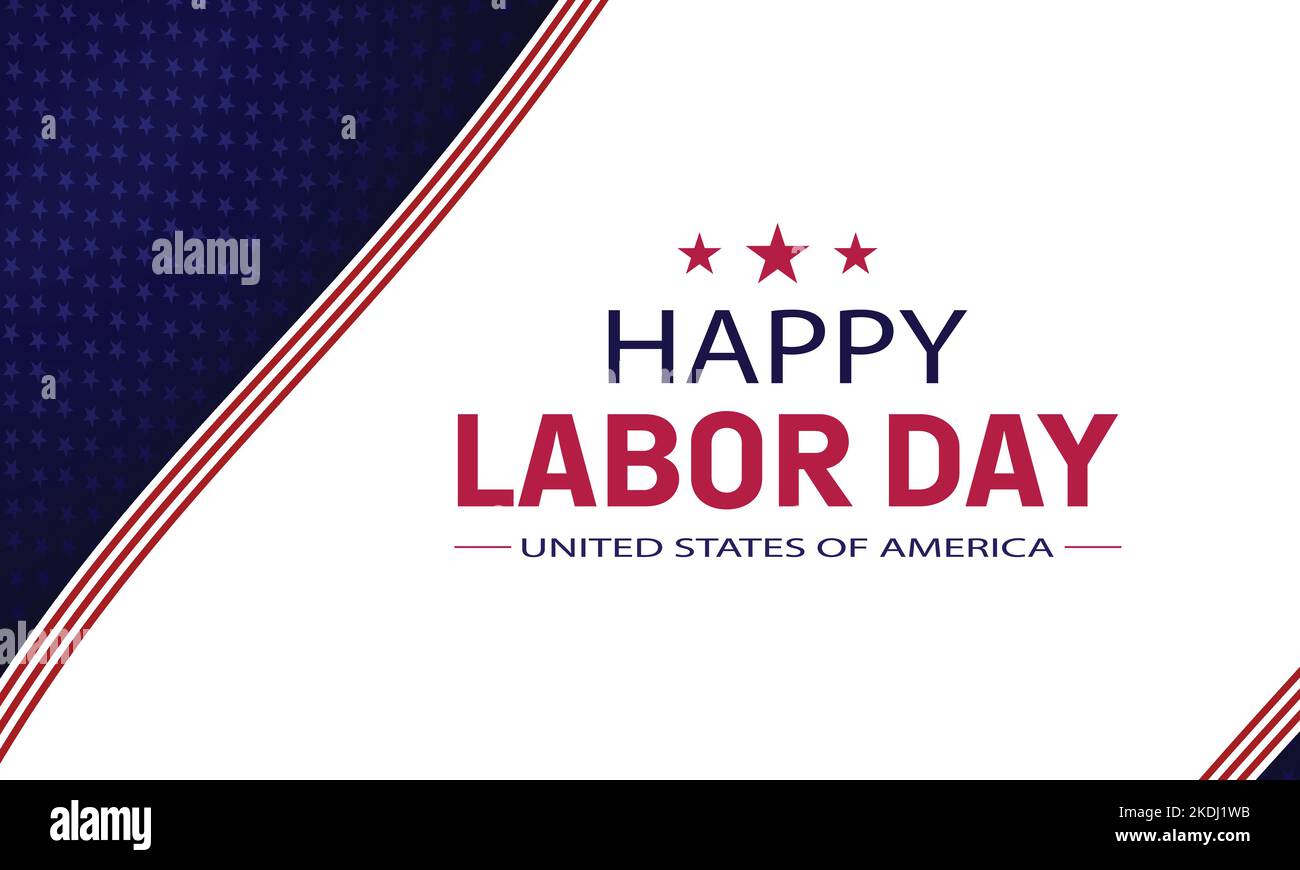 Happy Labor Day degli Stati Uniti d'America.Labor Day banner design Illustrazione Vettoriale