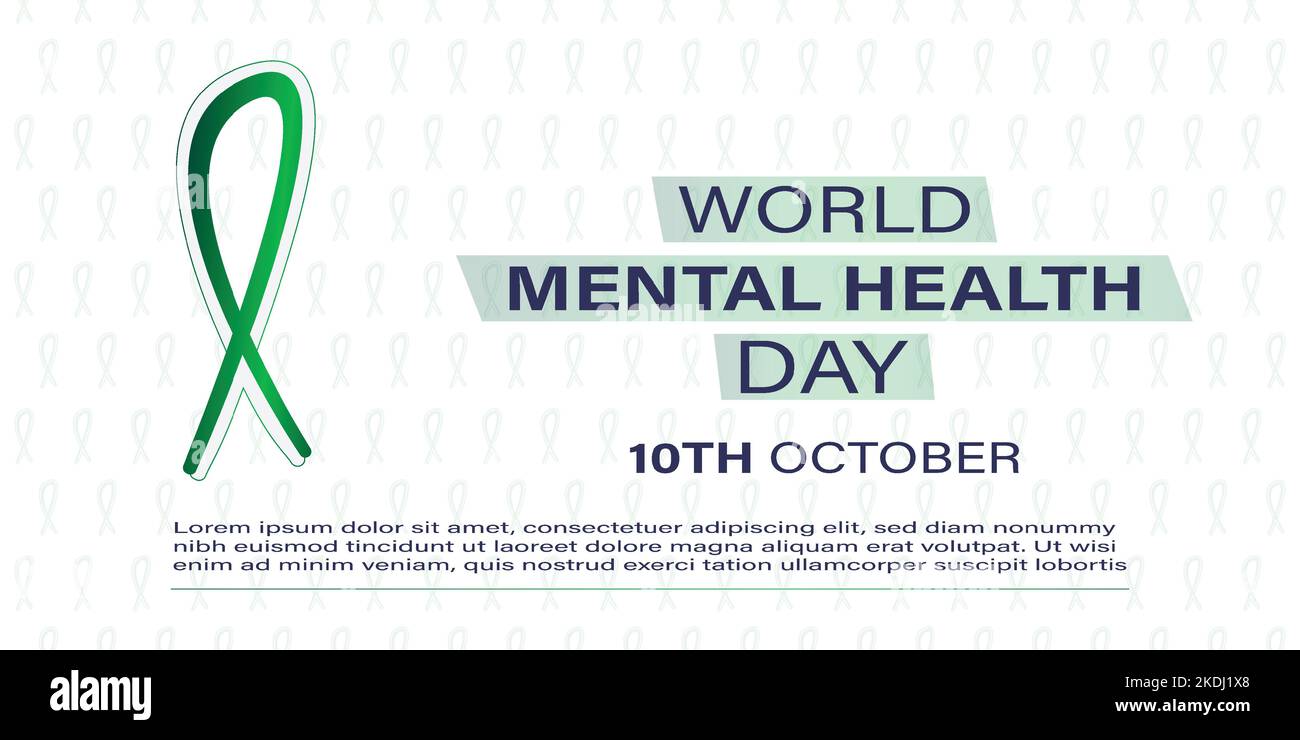 World Mental Health Day sfondo Illustrazione Vettoriale