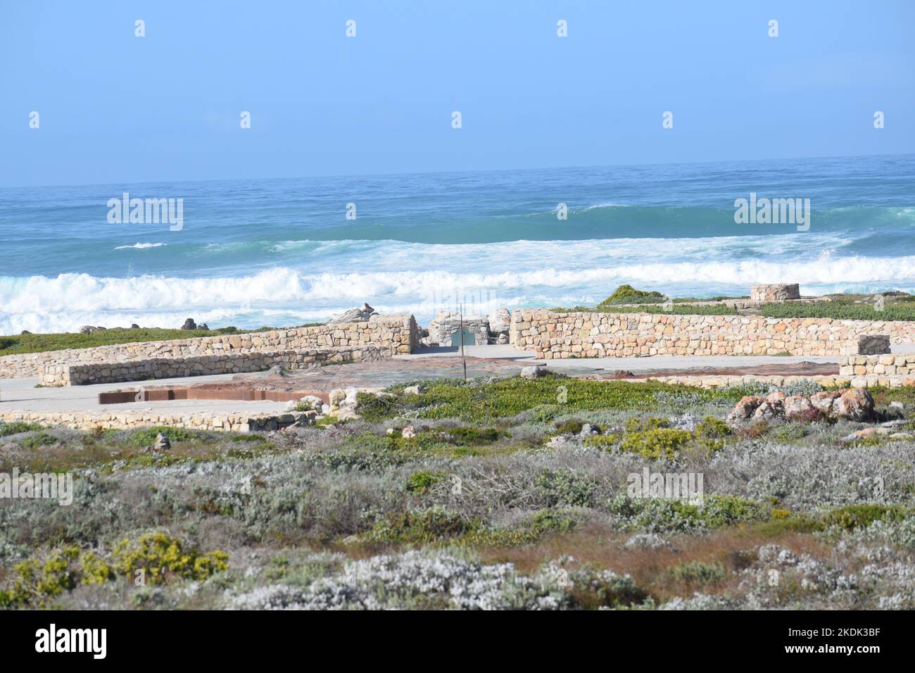 Sea Meeting luogo di Oceano Atlantico e Indiano Foto Stock