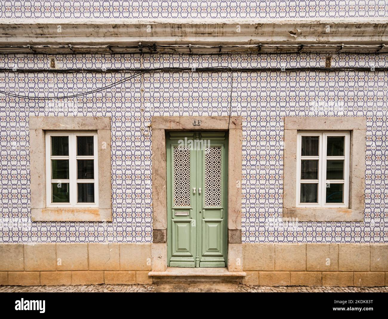 Tipica casa portoghese, Tavira, Algarve, Portogallo Foto Stock