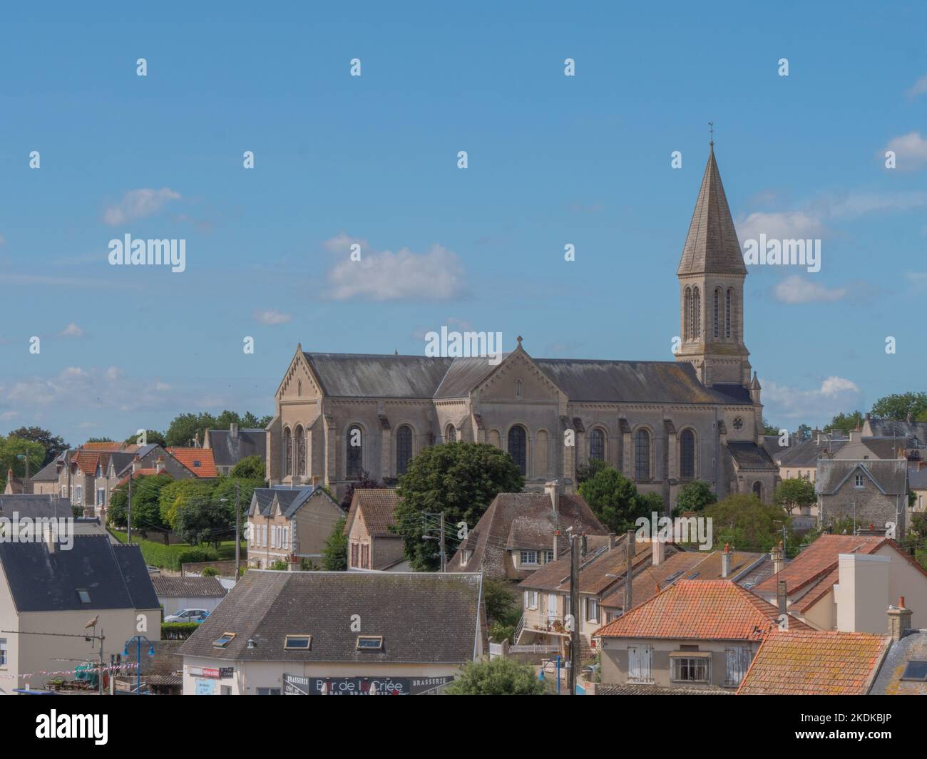 Eglise Saint-Andre de Port en Bessin Foto Stock