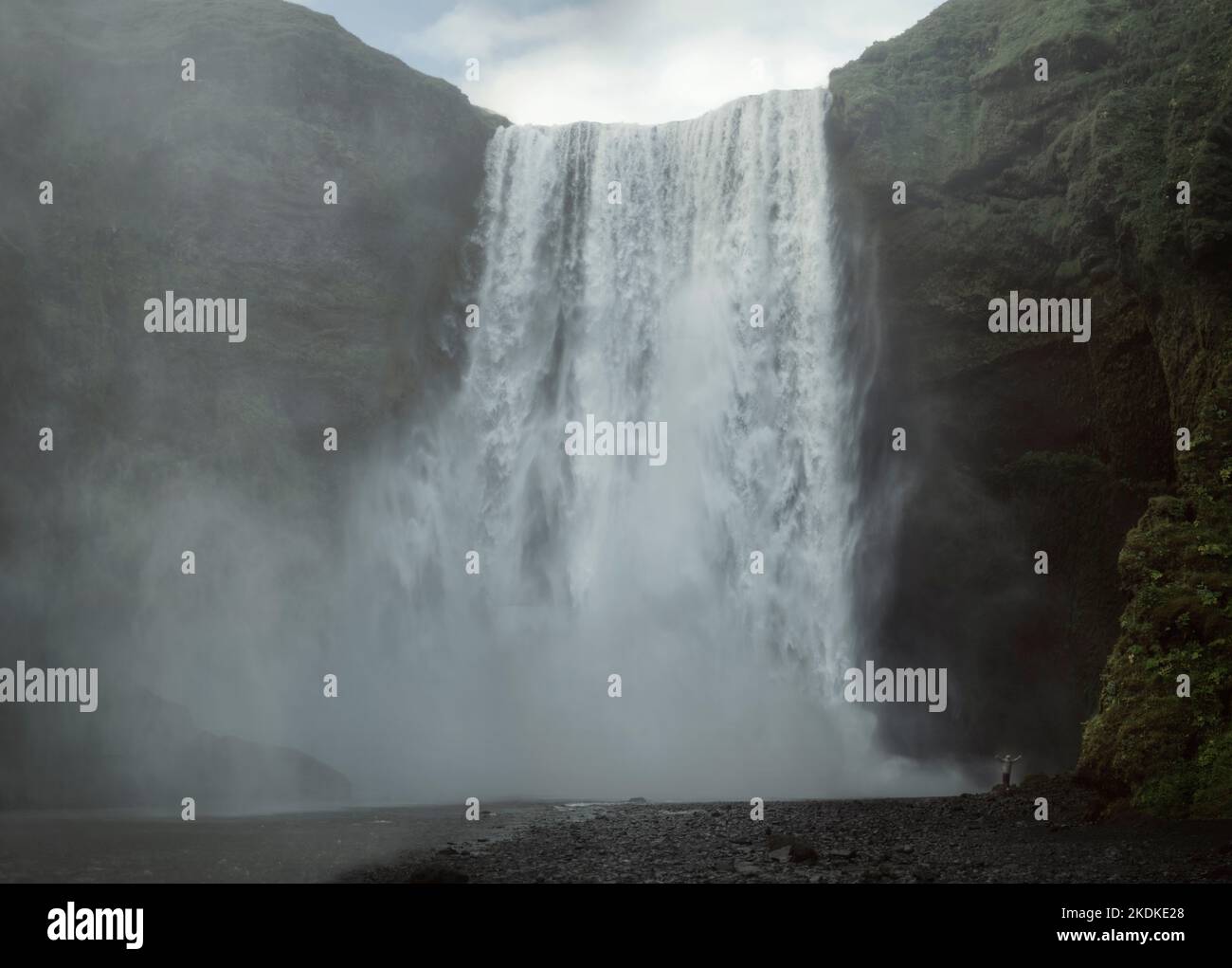 Skogafoss cascata in Islanda Foto Stock