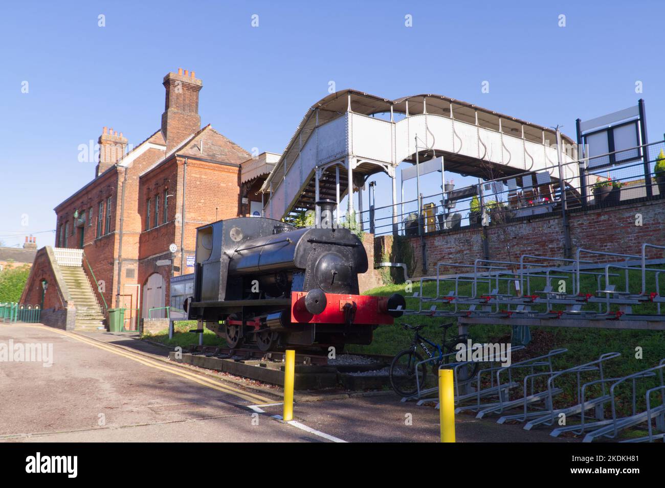 Stazione ferroviaria di Chappel e sveglia Colne in Essex sulla linea Gainsborough, una linea di diramazione tra Marks Tey e Sudbury. Foto Stock