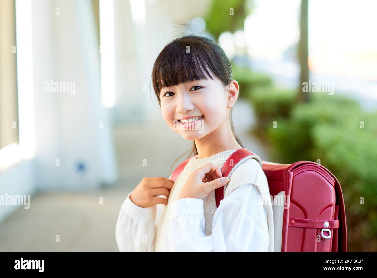 Ritratto di bambino della scuola elementare giapponese Foto Stock