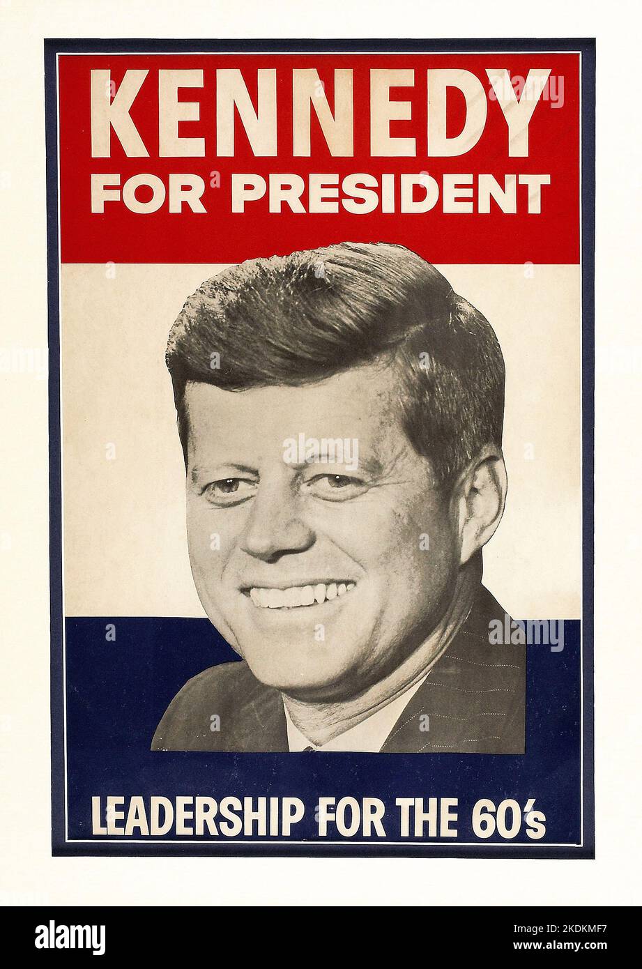 JFK John F Kennedy per presidente - Poster della Campagna Presidenziale del 1960 Foto Stock