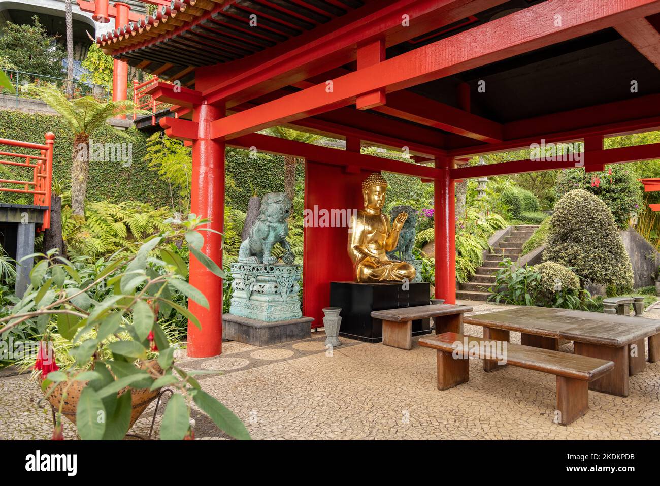 Monte Palace Gardens, Monte, Funchal, Madeira, Portogallo. Foto Stock